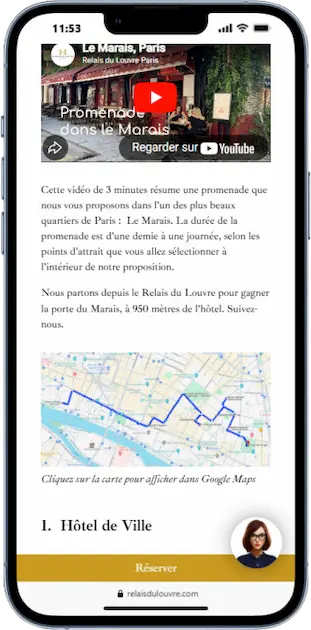 atticle d'un e newsletter réalisée pour un hotel - Coach Hotels