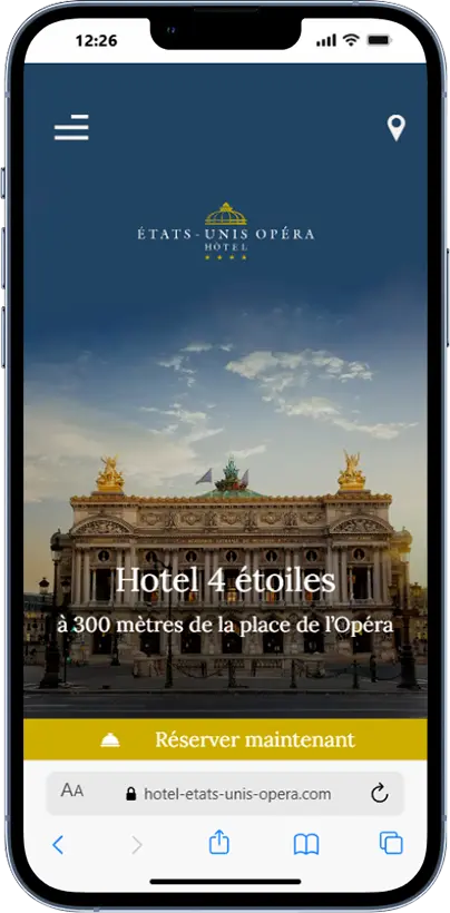 Site Web Coach Hotels_Hotel Etats Unis Opéra