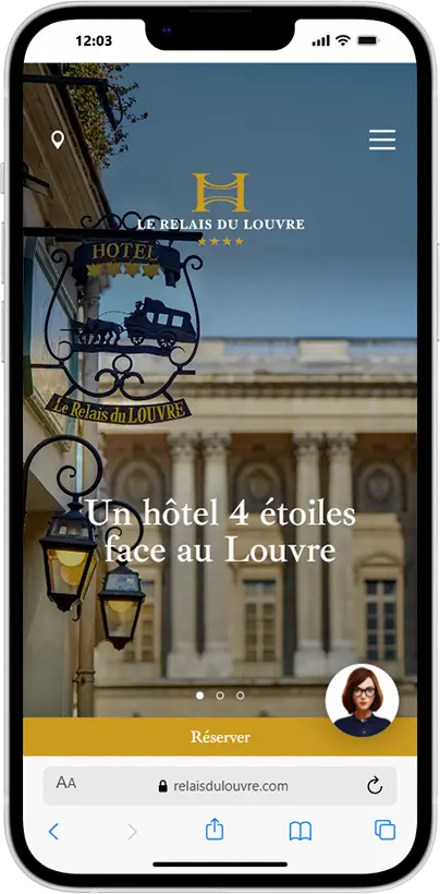 Site Web Coach Hotels_Relais du Louvre