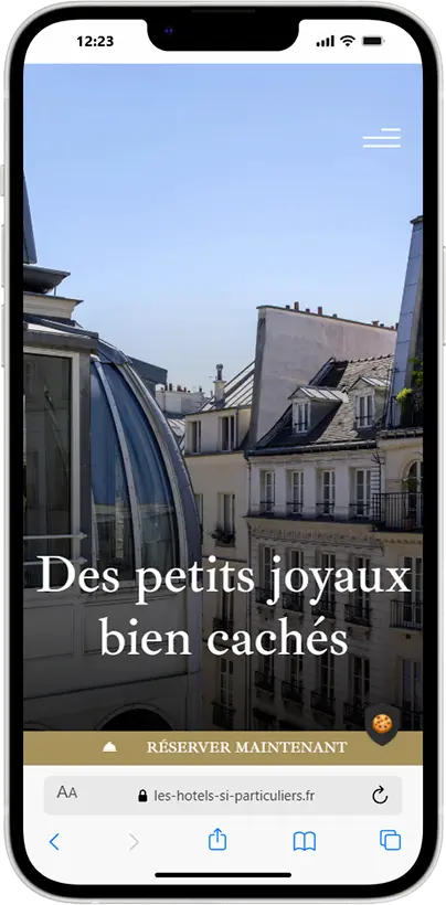 Site web coach hotels_les Hôtels si Particuliers